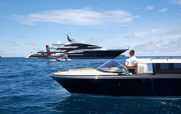 Edmiston's luxury yacht charter fleet with float plane transportation